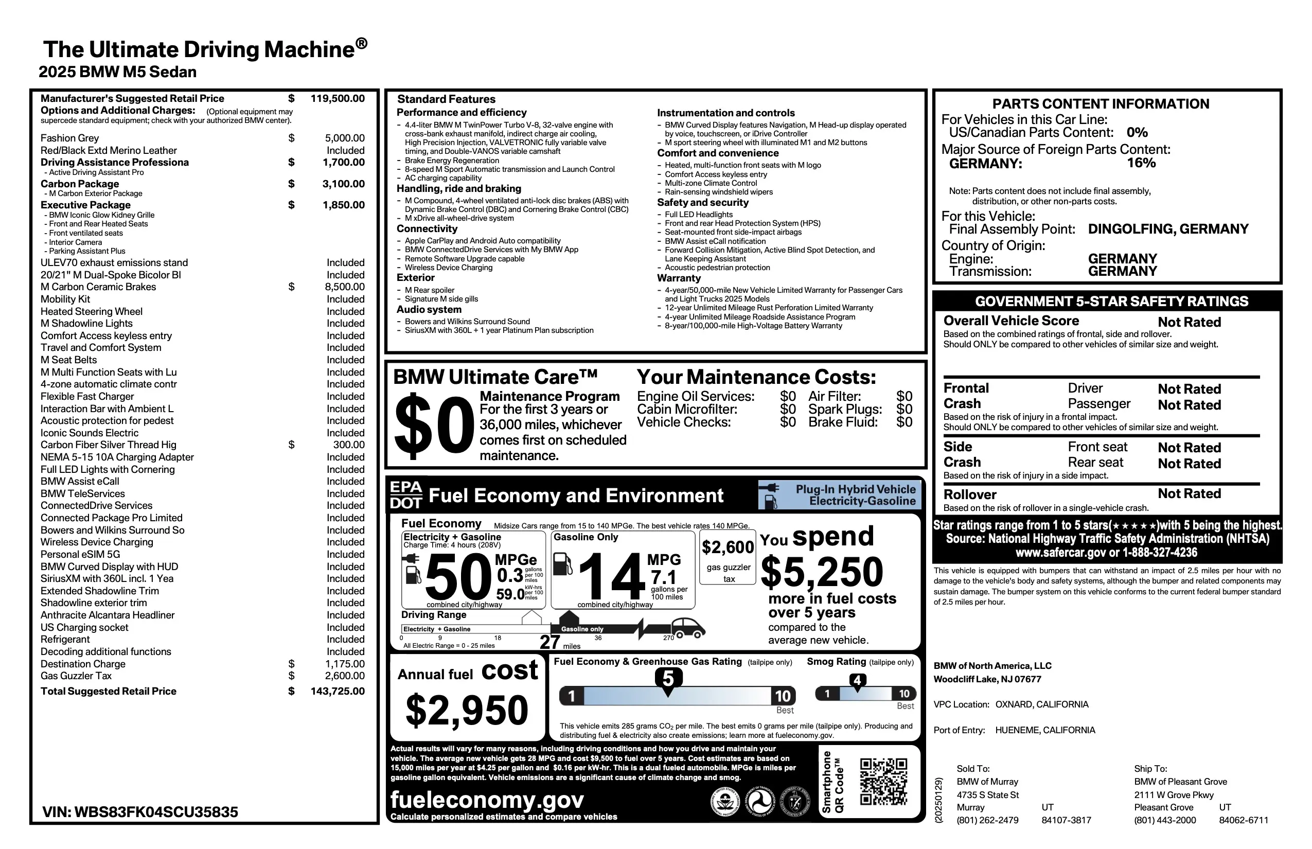 2025 BMW M5 - Fashion Grey