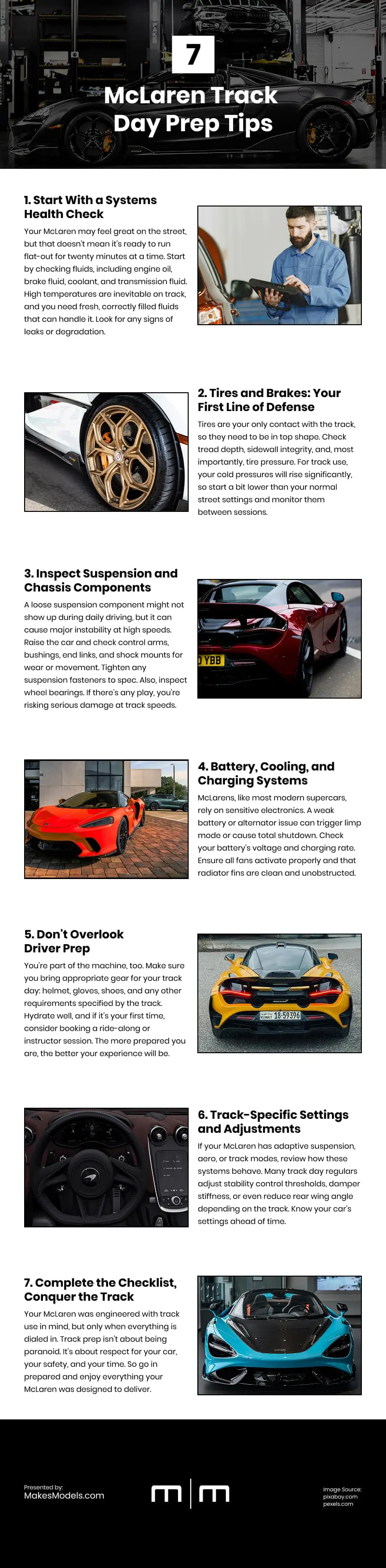 7 McLaren Track Day Prep Tips Infographic