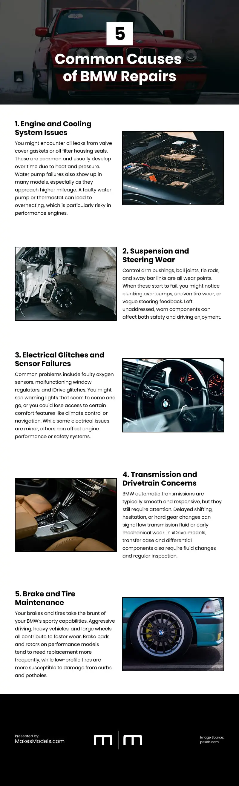 5 Common Causes of BMW Repairs Infographic