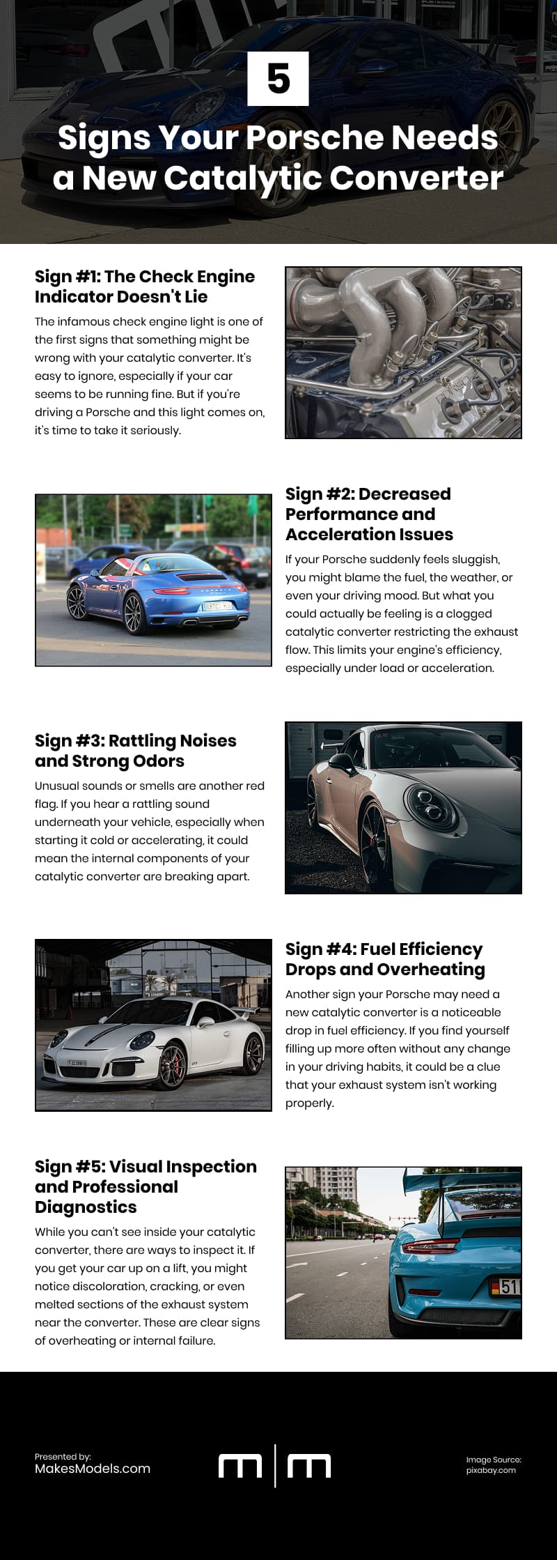 5 Signs Your Porsche Needs a New Catalytic Converter Infographic