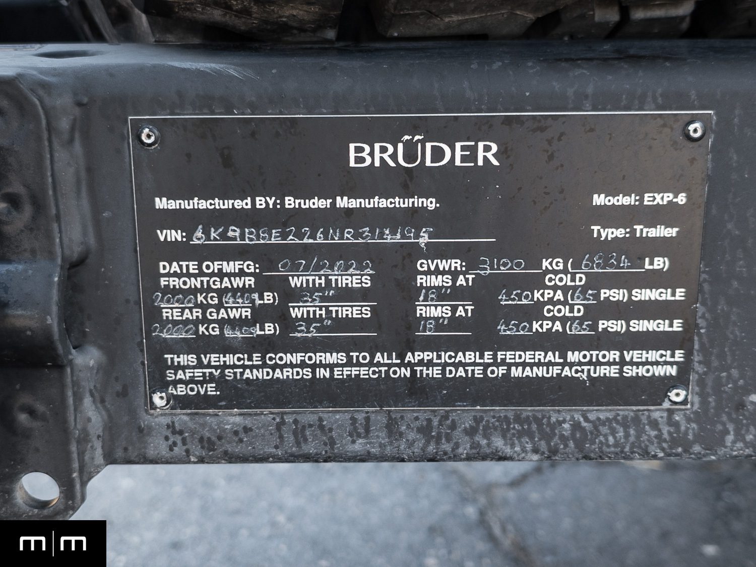 2022 Bruder EXP-6 GT Camp Trailer