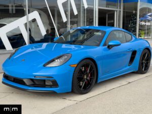 Shark Blue 2024 Porsche Cayman GTS with a Manual Transmission