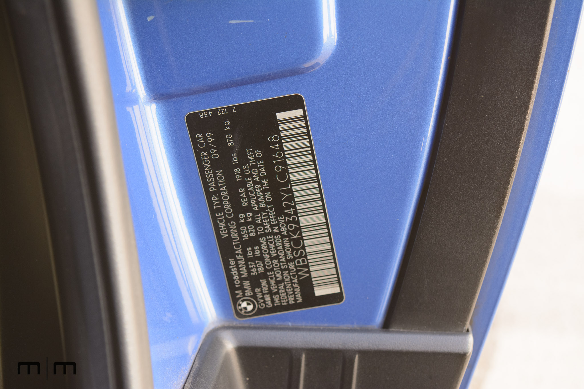 2000 BMW M Roadster | Estoril Blue Metallic | Manual