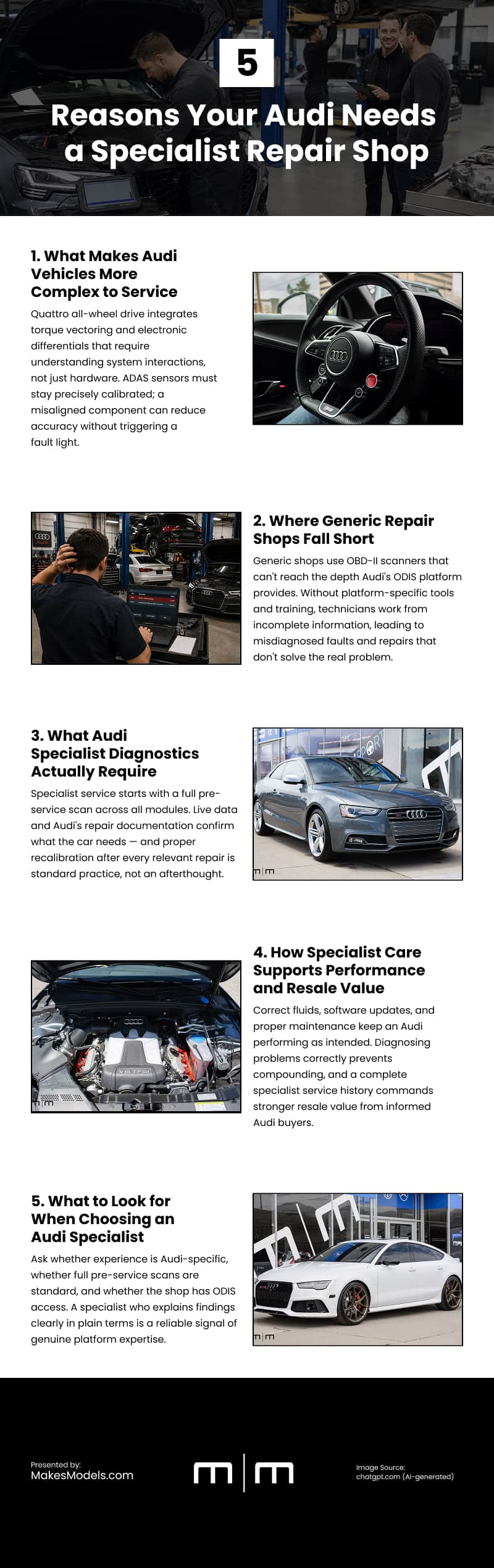 5 Reasons Your Audi Needs a Specialist Repair Shop Infographic