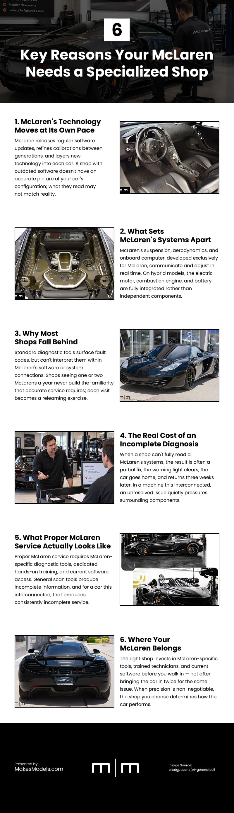 6 Key Reasons Your McLaren Needs a Specialized Shop Infographic